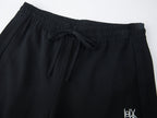 Curved seam fine wool pants