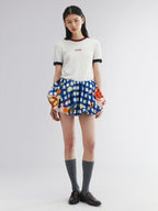 Picnic scene graphic trousers