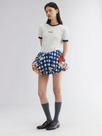 Picnic scene graphic trousers