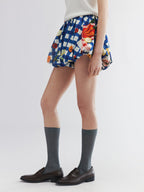 Picnic scene graphic trousers