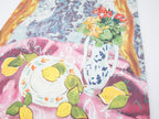 Oil painting floral fruit graphic tee skirt