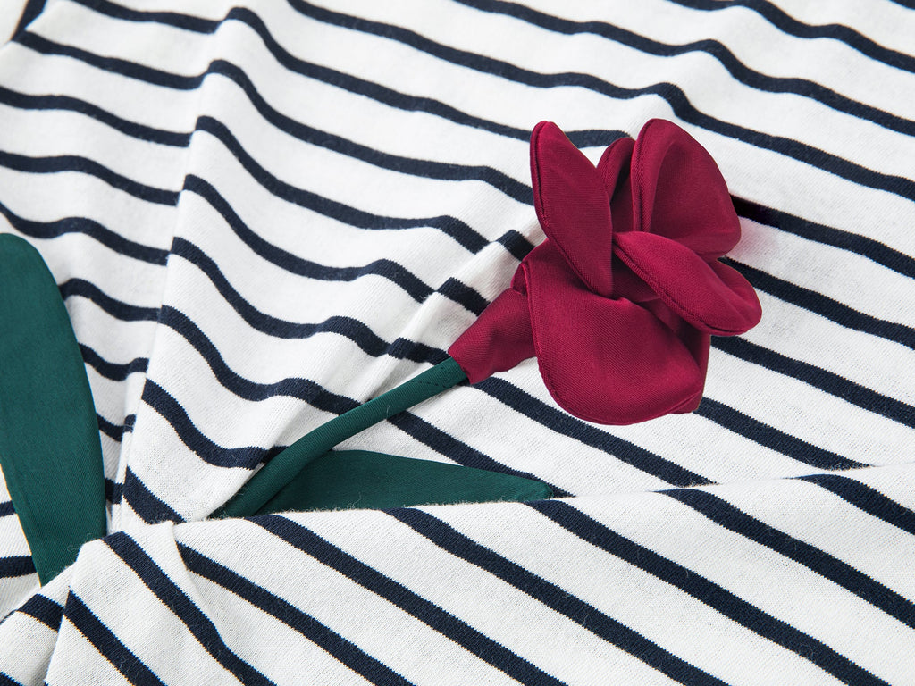 Rose patch breton tee