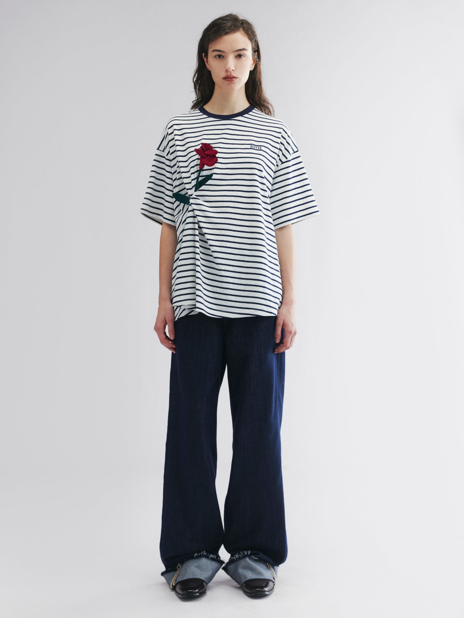 Rose patch breton tee