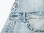 Asymmetrical denim skirt