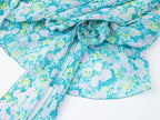 Asymmetrical floral chiffon cami
