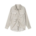 Corduroy knotted utility shirt