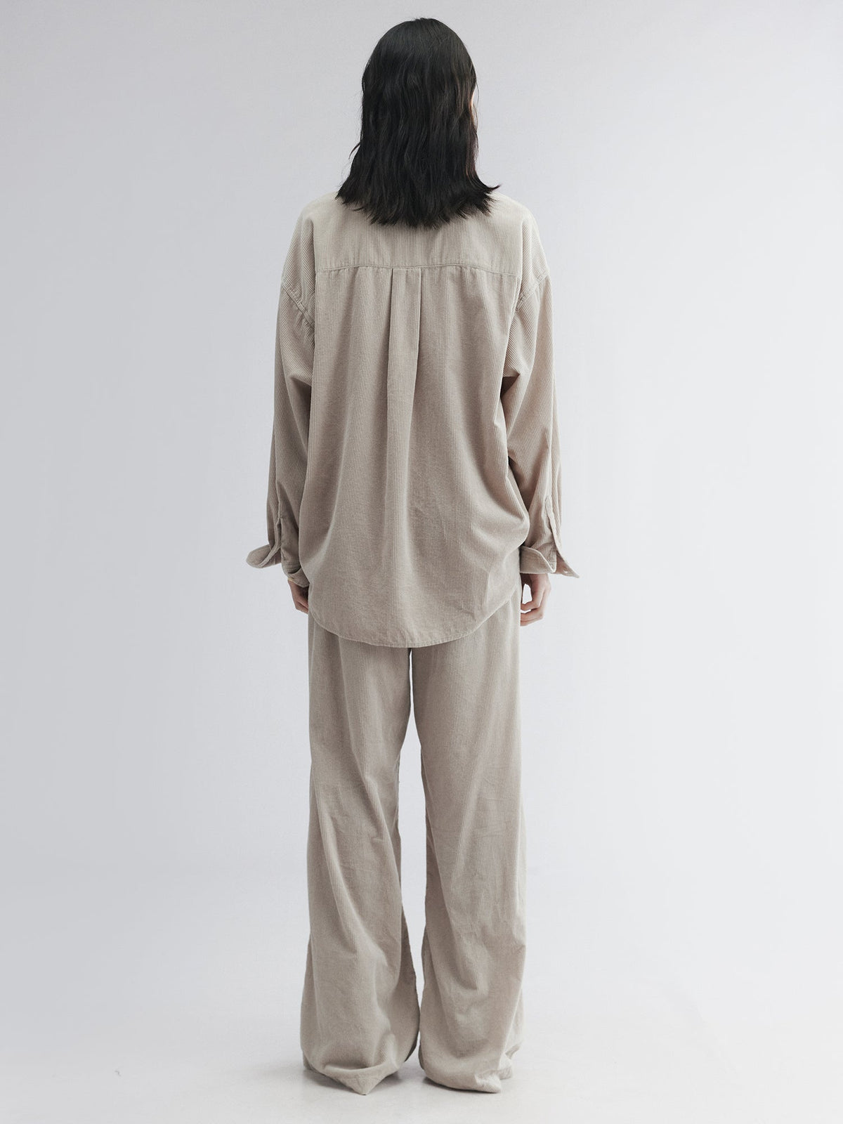 Corduroy knotted utility shirt