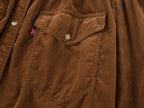Off-shoulder utility shirt