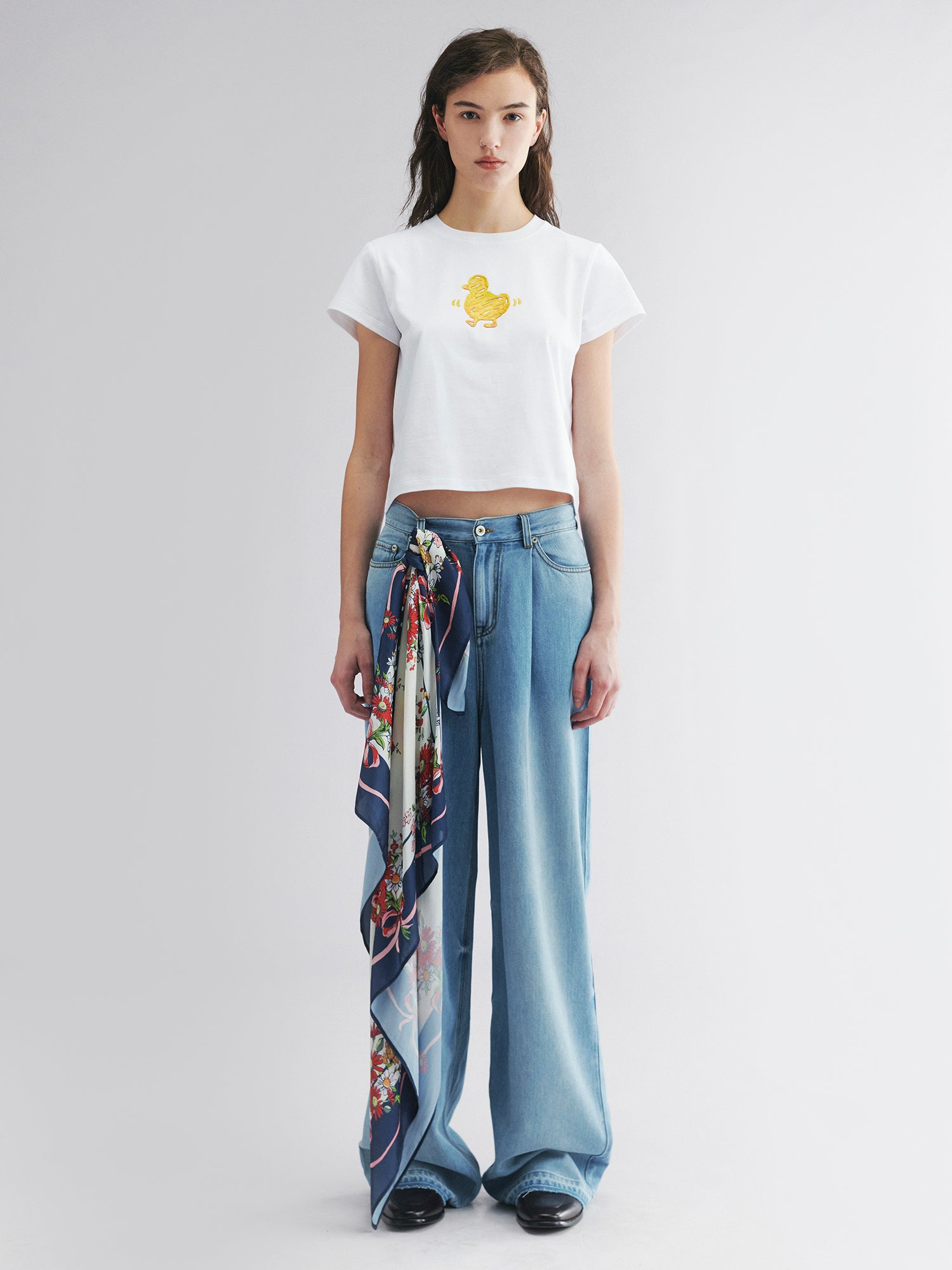 Mustard duck doodle tee