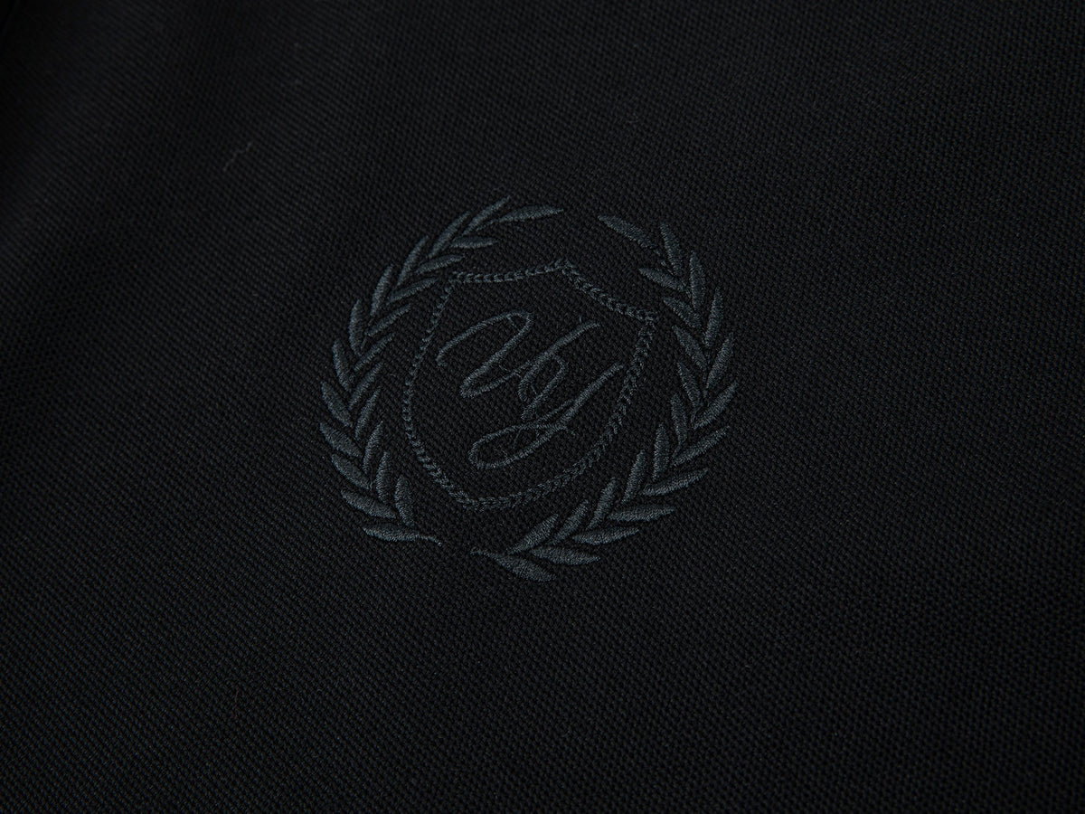 Rose patch polo shirt