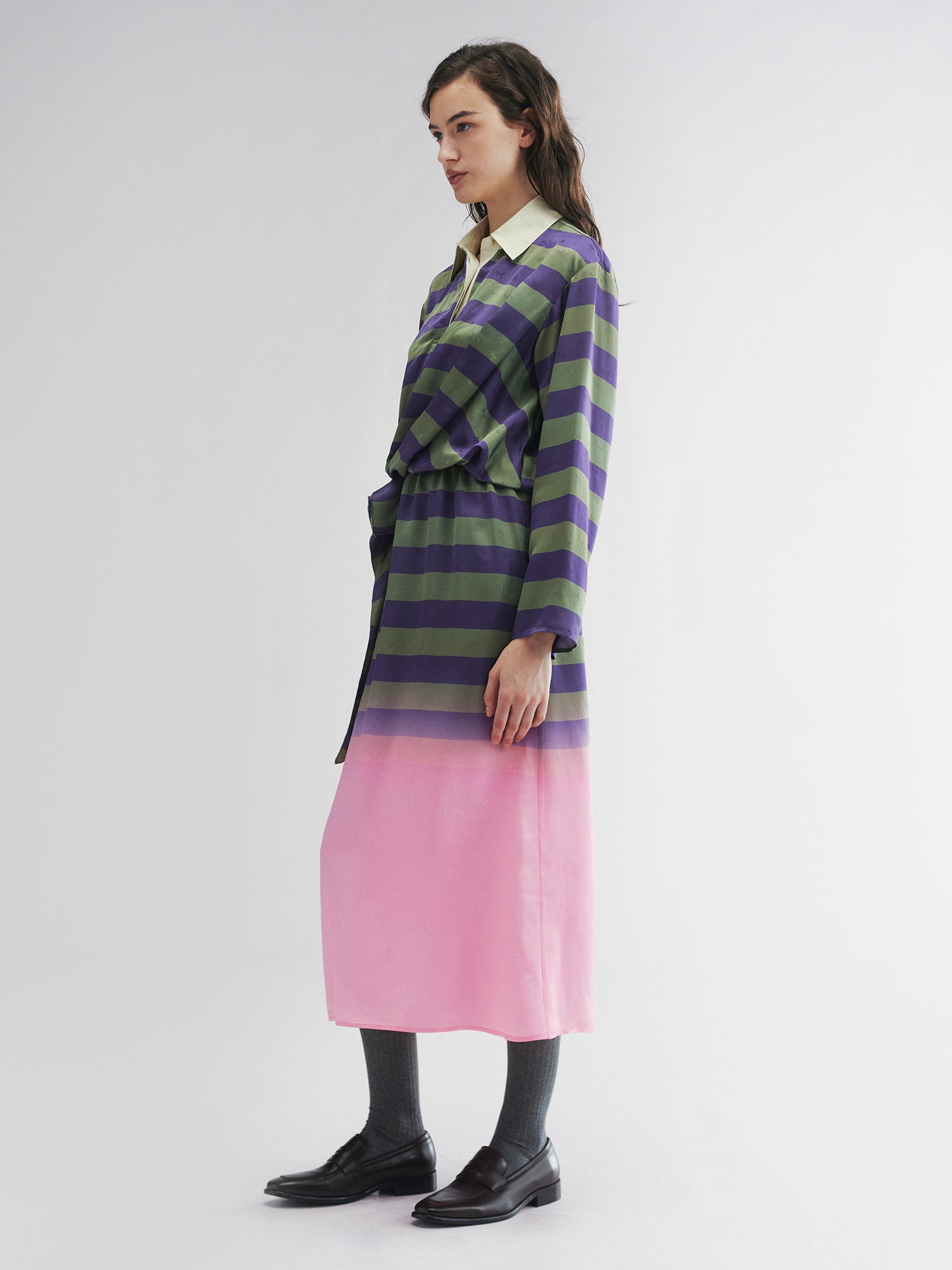 3D floral polo dress