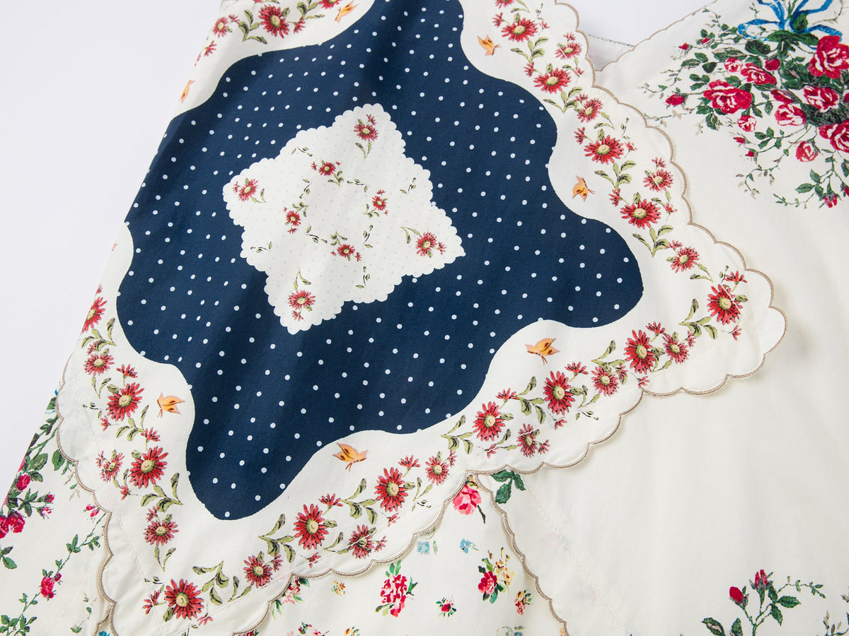 Patchwork scarf cami dress