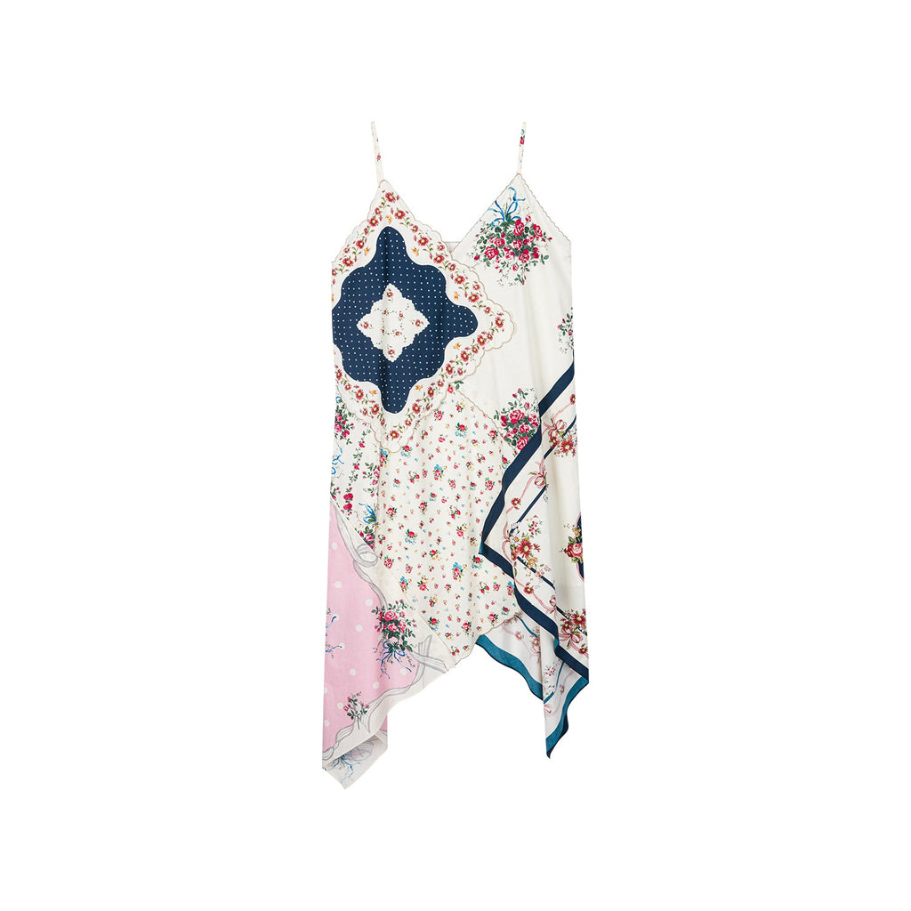 Patchwork scarf cami dress