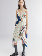 Patchwork scarf cami dress