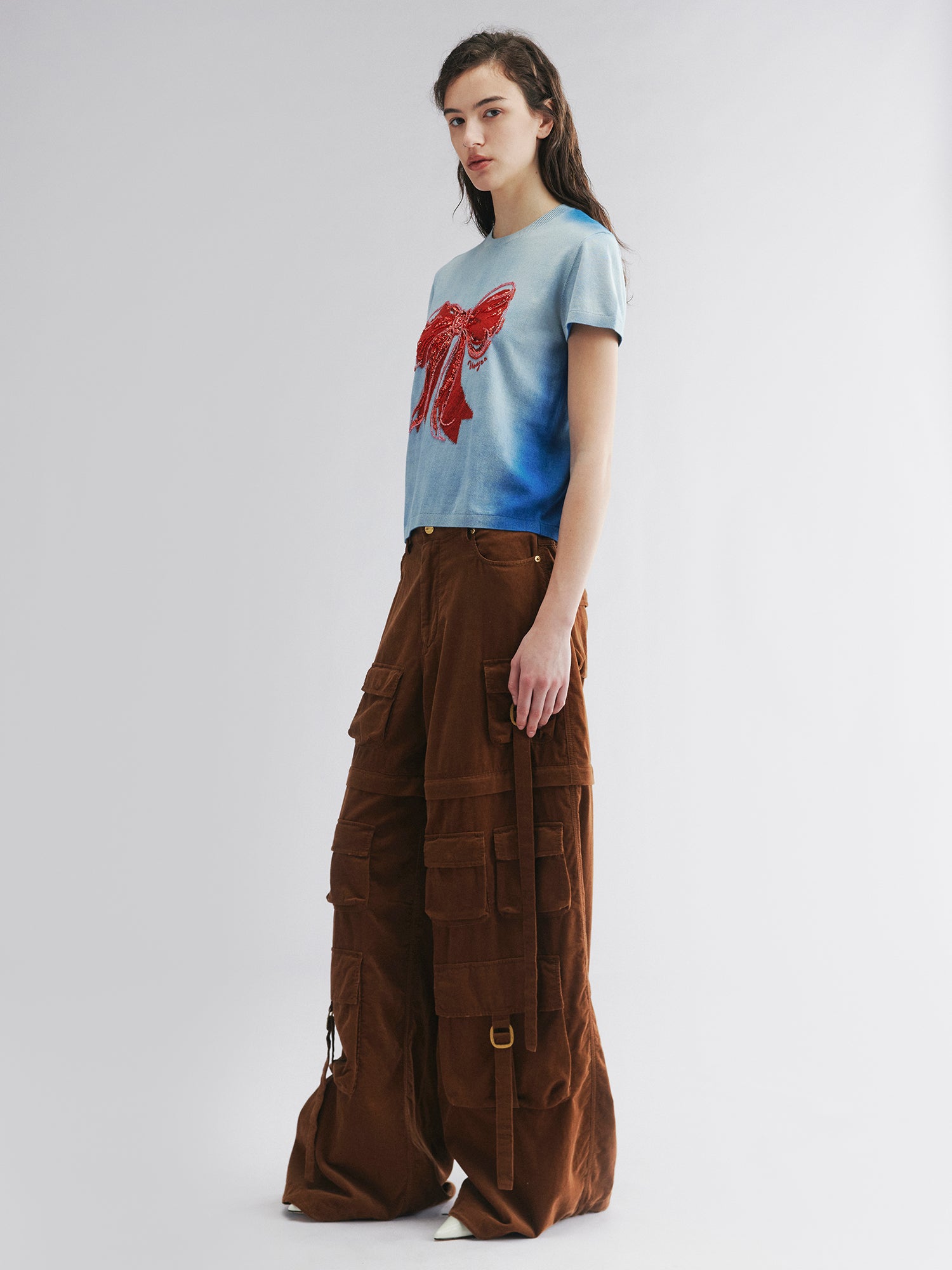 Zip-off cargo corduroy pants