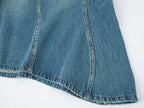 Twisted denim mermaid skirt