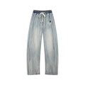 Knit denim joggers