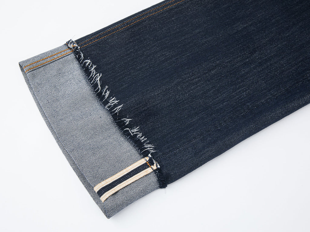 Metallic-threaded denim