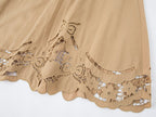 Embroidered skirt with angel bear motif