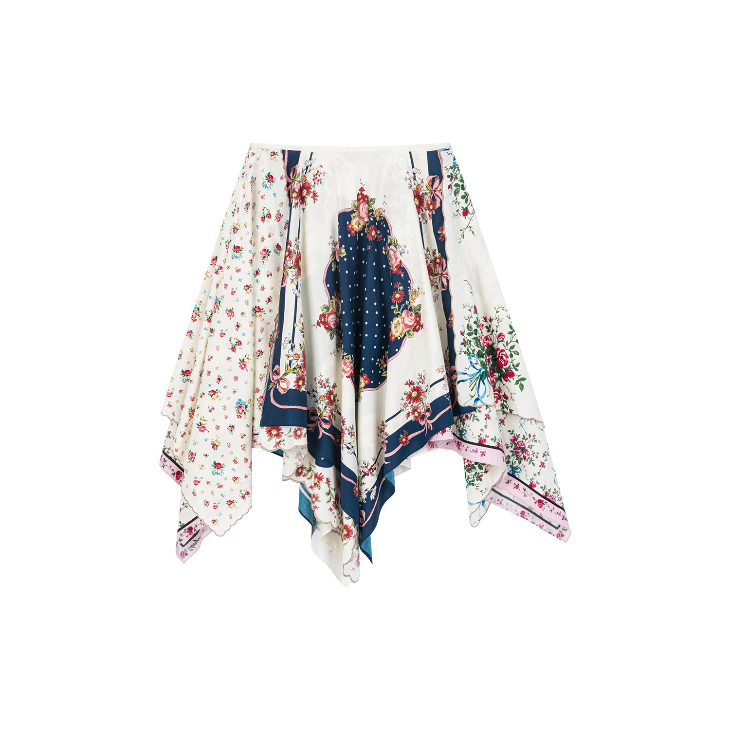 Patchwork scarf skirt