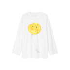 Long sleeve tee with deflated balloon print