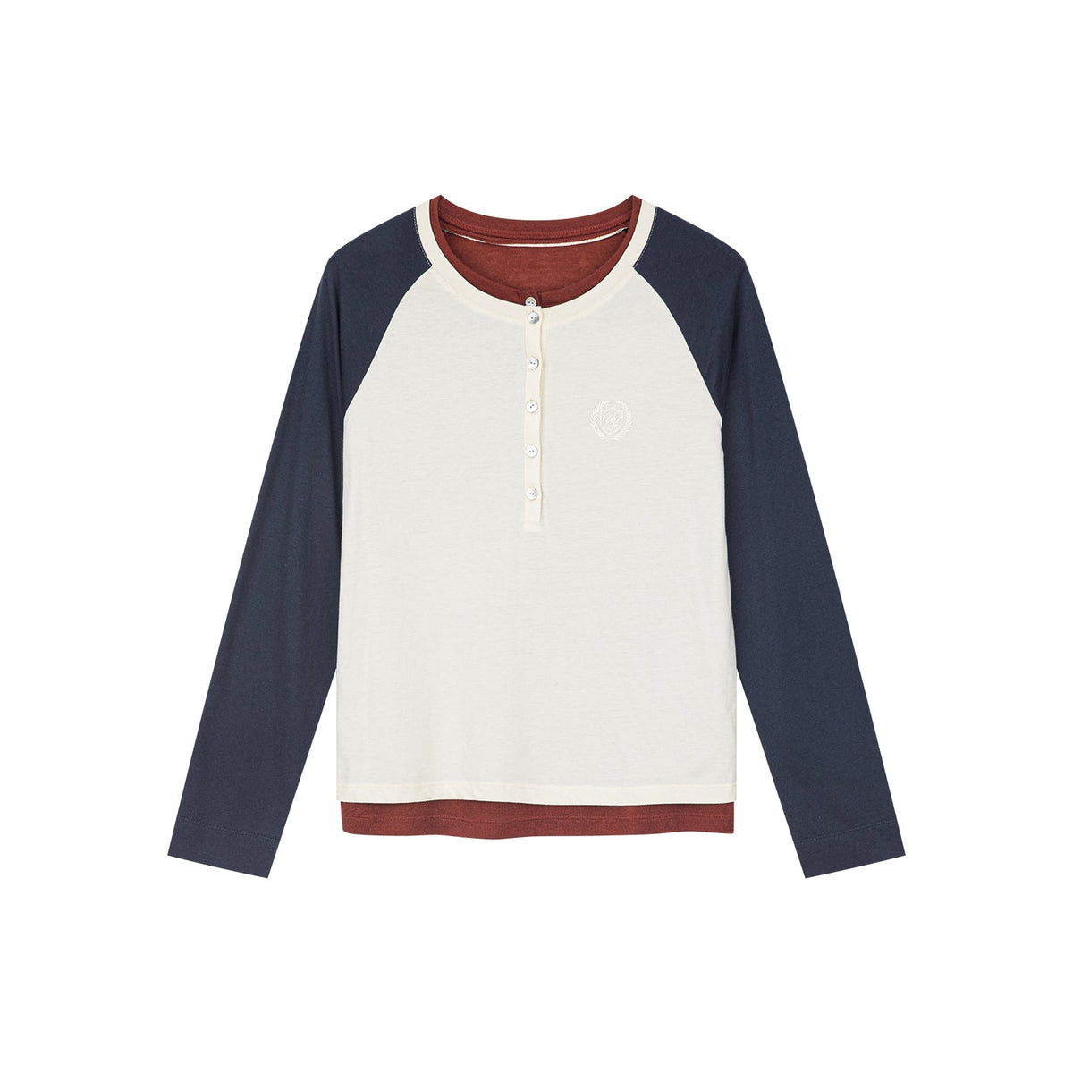 Two-in-one henley tee