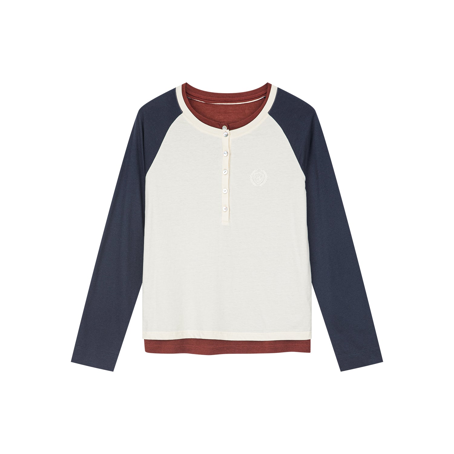 Two-in-one henley tee