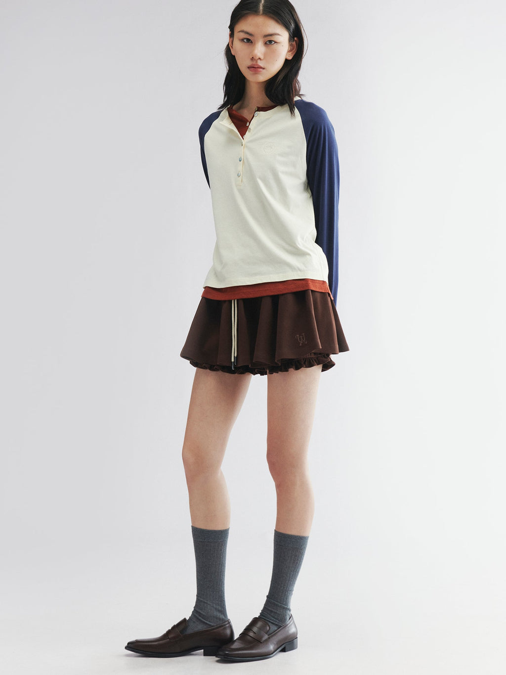 Two-in-one henley tee