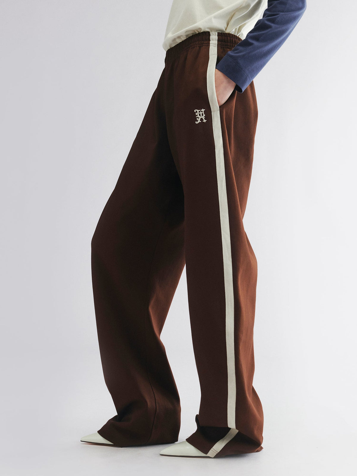 Retro curved sweatpants