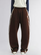 Retro curved sweatpants