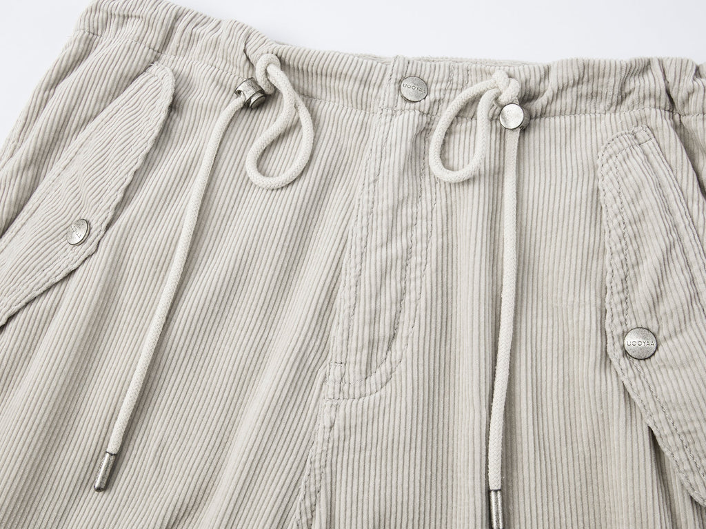 Corduroy parachute pants