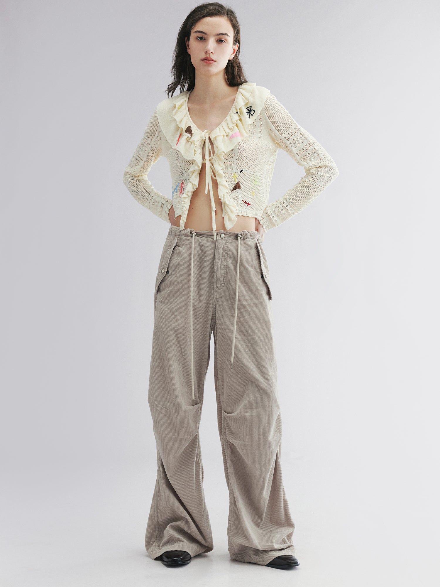 Corduroy parachute pants