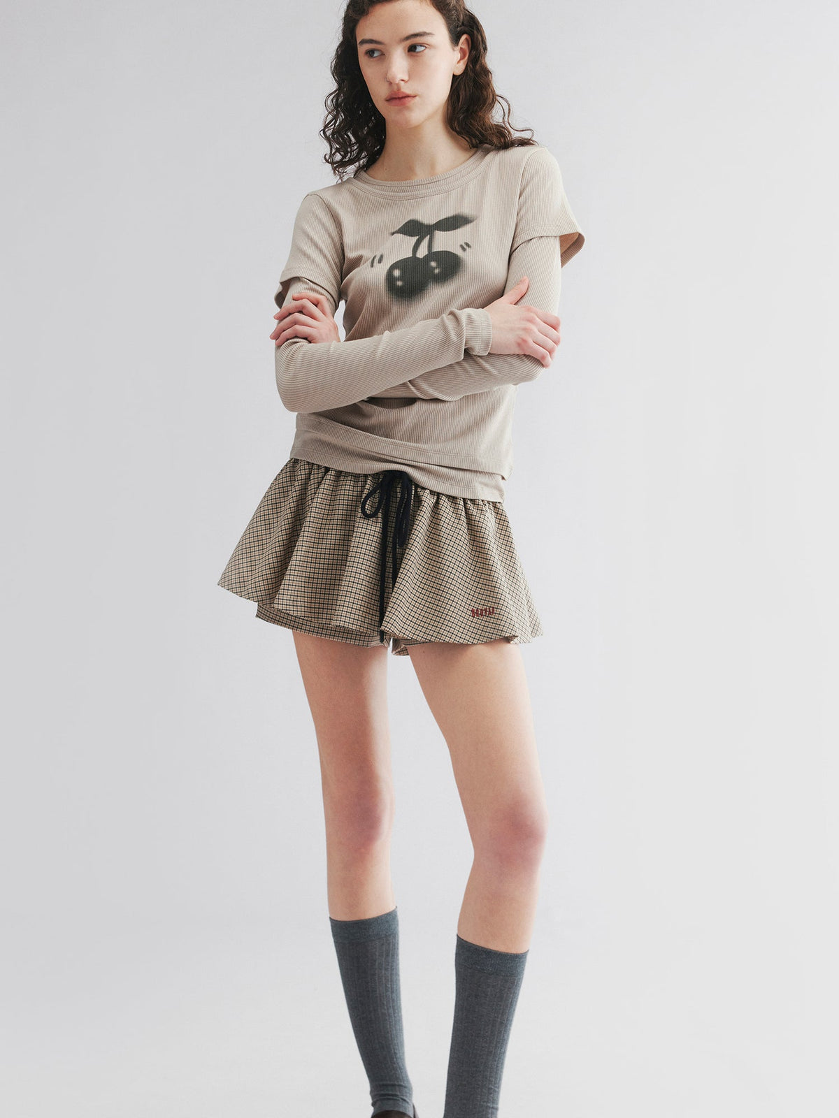 Wool skort
