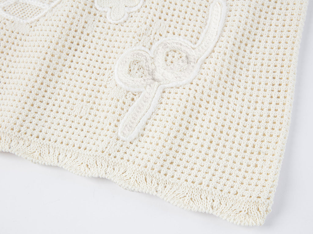 Pullover knit with love and angel print