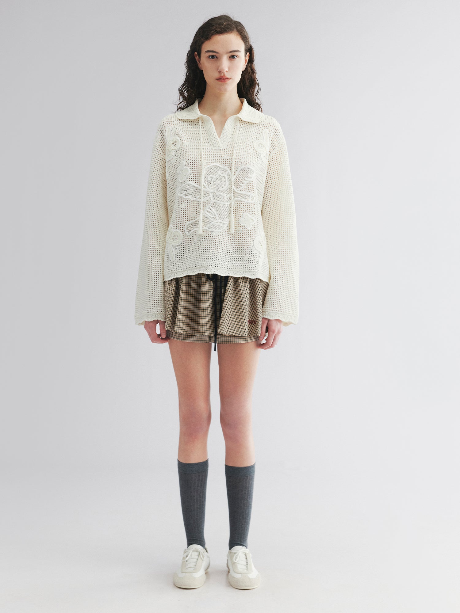 Pullover knit with love and angel print