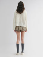 Pullover knit with love and angel print