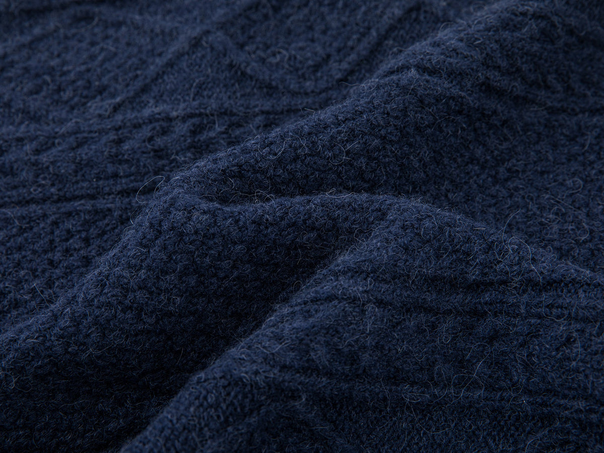 Pullover knit with layered shirt design