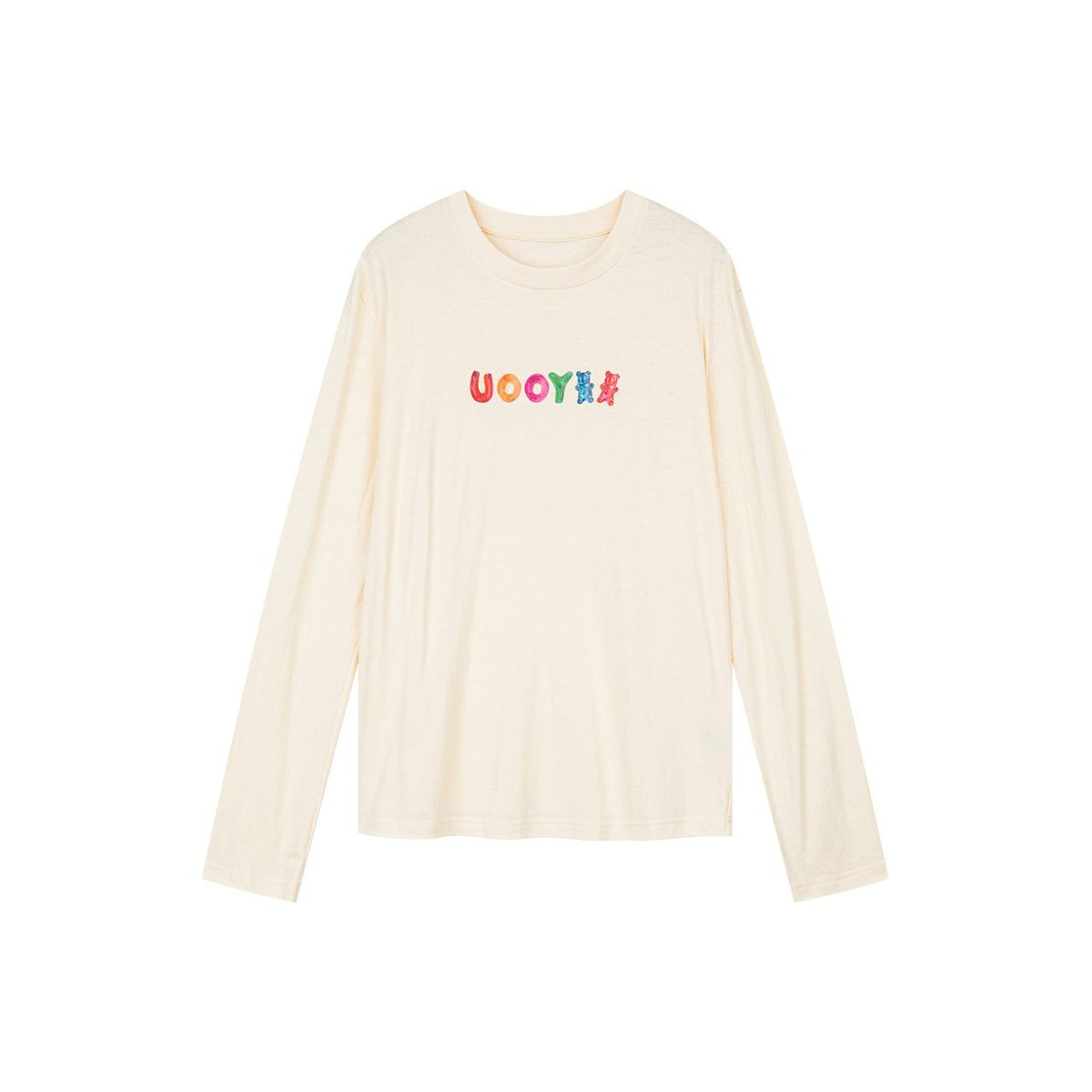 Long sleeve tee with gummy bear logo print
