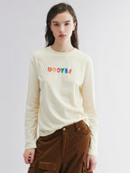Long sleeve tee with gummy bear logo print
