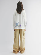 Long sleeve tee with love and angel print
