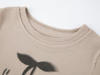 Layered tee with cherry print