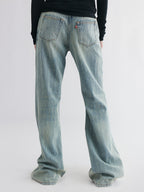 Vintage low-rise flared jeans