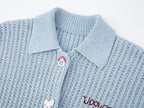 Vintage knit cardigan with novelty buttons