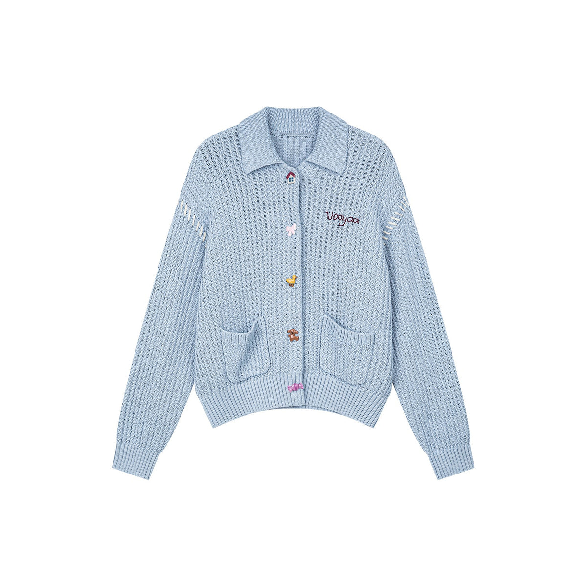 Vintage knit cardigan with novelty buttons