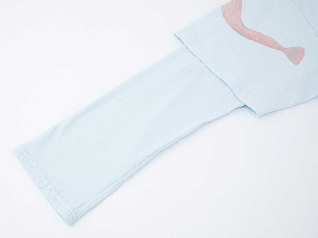 Mermaid print layered t-shirt