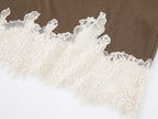 Lace hem henley t-shirt