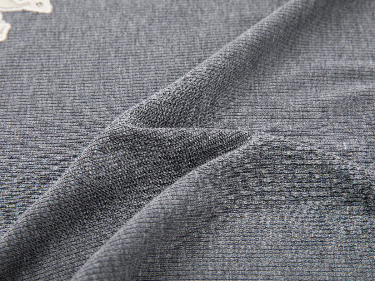 Lace hem henley t-shirt