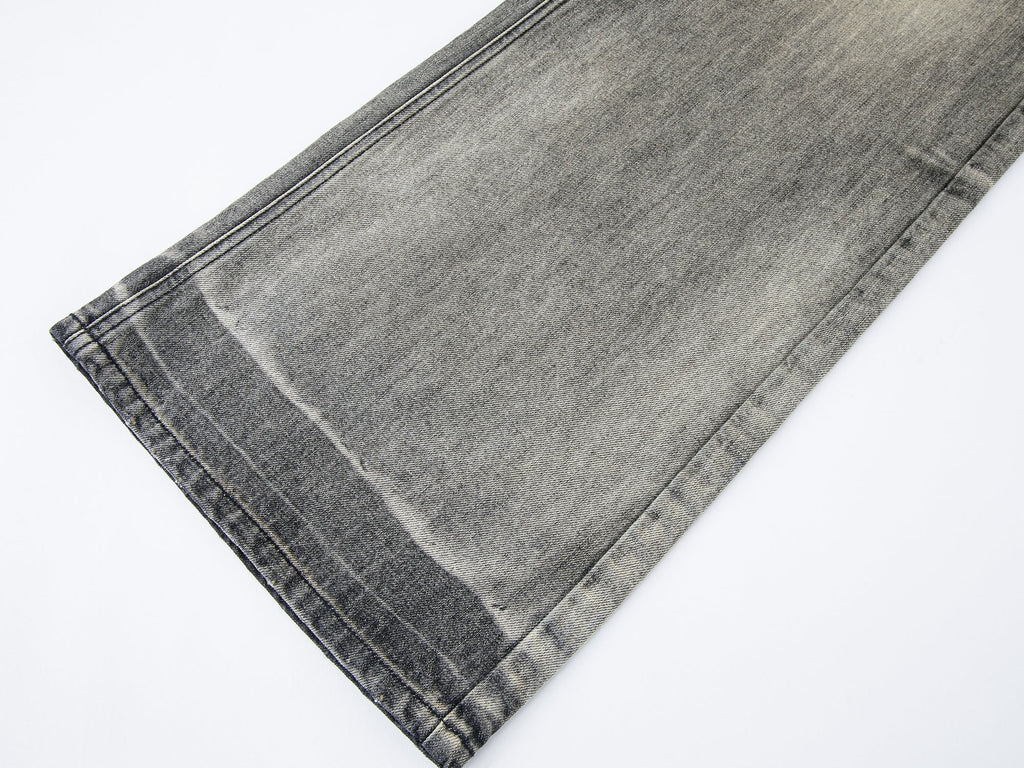 Vintage wash denim pants