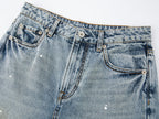 Twisted seam denim pants