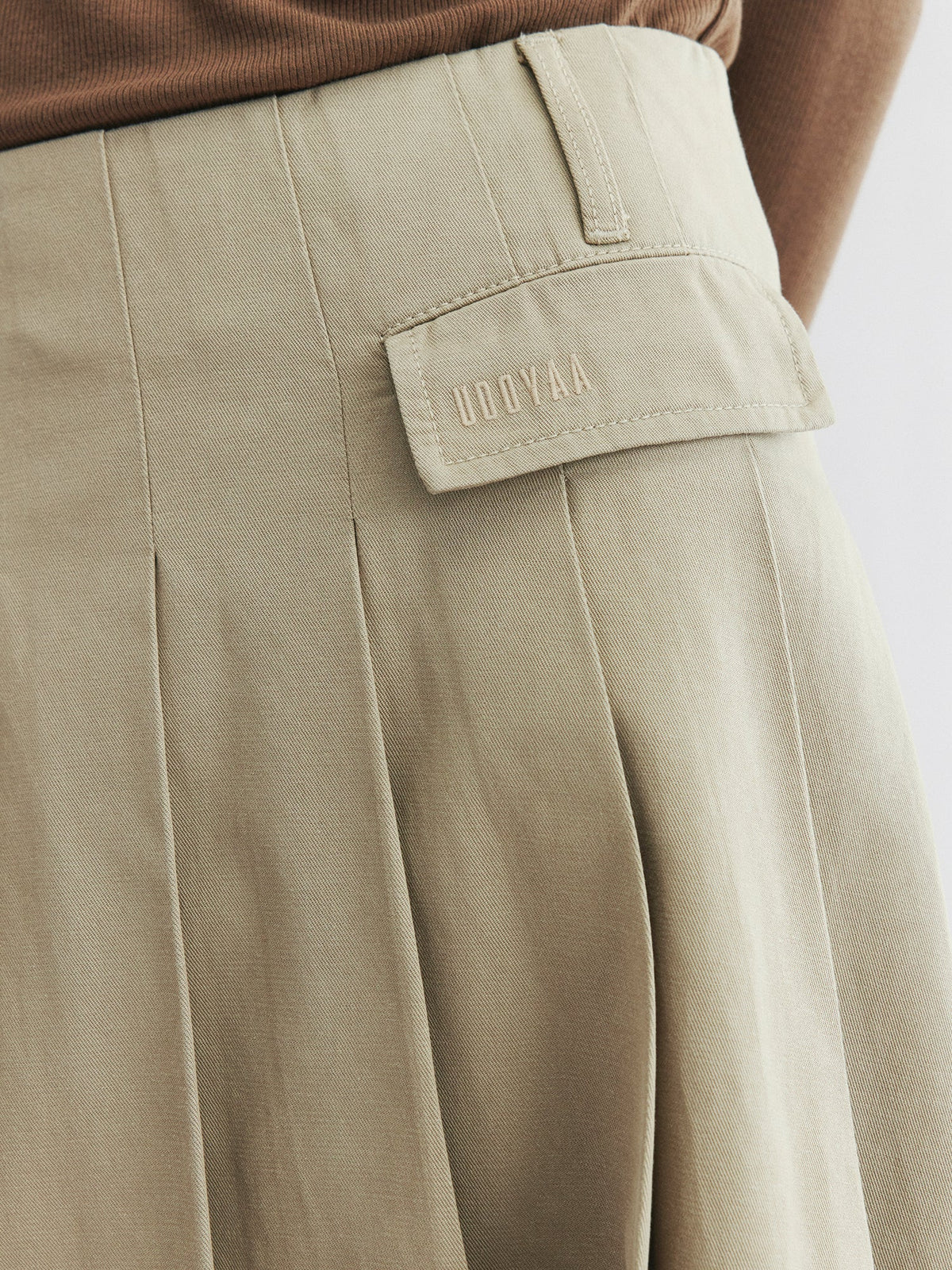Utility pleated skirt